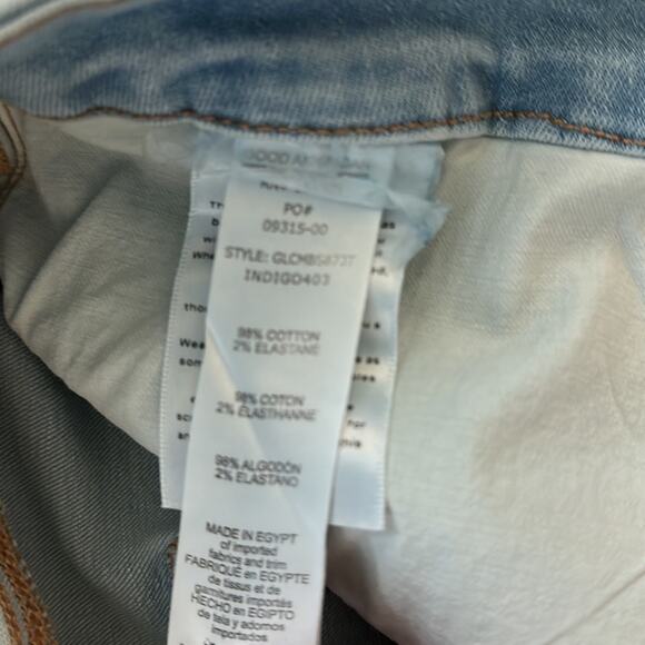 Good American Good Legs Crop Mini Boot Denim Jeans Indigo NEW Size 22 - Picture 10 of 16